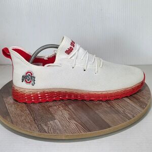FOCO Ohio State Buckeyes Sneakers Mens 10 White Red Mesh NCAA Fan Gear